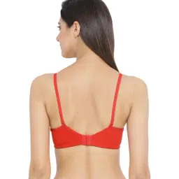 Clovia Non-Padded Non-Wired Full Coverage Spacer Cup Multiway T-shirt Bra in Red - Cotton Rich image 2