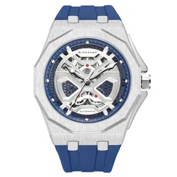 giordano Automatic Unique Watch for Men with Stainless Steel Case, Silicone Strap, Luxury Design & Water Resistant image 1