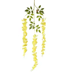 Nutts Yellow And Green 6 Pieces Hanging Orchid Artificial Flowers image 5