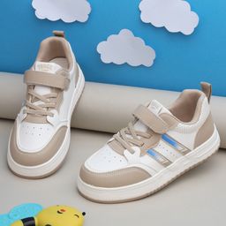 TRUFFLE COLLECTION Colour Blocked With Lace Up & Velcro Closure Sneakers - Beige-picture-36