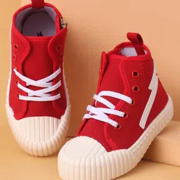 Cute Walk by Babyhug Solid Colour Casual Shoes - Red-picture-16