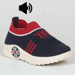 Lil Lollipop Striped Musical Shoes - Navy Blue-picture-12