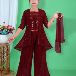 SM MUNIF DRESSES Embellished Georgette Maxi Dress-picture-17