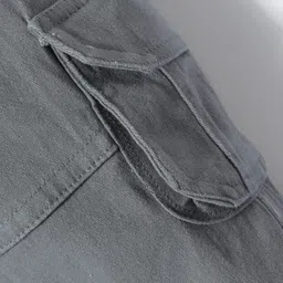 Rikidoos Cotton Solid Cargo Trousers - Grey image 3