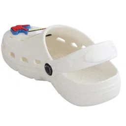 Marvel by Yellow Bee Solid Perforated Clogs With Spider Man Charms - White image 5