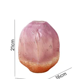 TAYHAA Purple & White Textured Glass FlowerVases image 3