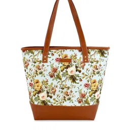 Lychee bags White & Green Floral Printed Shoulder Bag image 1