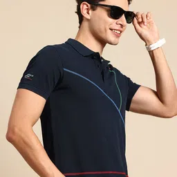 United Colors of Benetton Men Contrast Stitch Polo Collar Pure Cotton T-shirt-picture-18