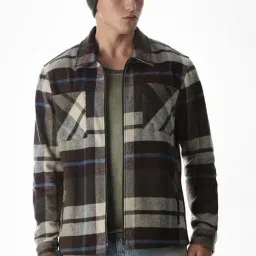 Jack & Jones Brown Cotton Oversized Checks Shirt-picture-23