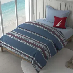 Nautica Ocean View Blue & Red Cotton 160 TC Single Comforter-picture-12