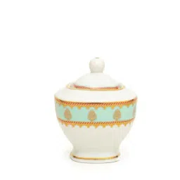 Home4U Amber Printed Multicolor Porcelain Sugar Pot image 4