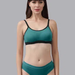 AROUSY Red & Green Cotton Bra Panty Set - Pack Of 3 image 4