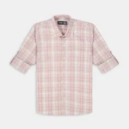 Cavio Boys Brown Cotton Comfort Fit Shirt-image-10