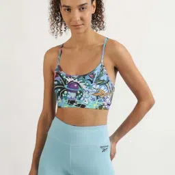 Reebok Blue Regular Fit Printed Sports Bra-picture-31