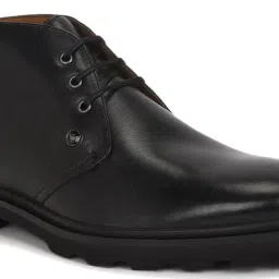 Louis Philippe Men's Black Chukka Shoes image 4