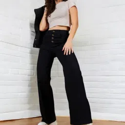 Dolce Crudo Black Denim Solid Jeans-picture-30