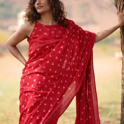 Chidiyaa Dil Deewana Handblock Printed Cotton Saree image 4