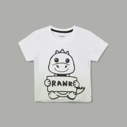 Juniors by Lifestyle Boys White Cotton Printed T-Shirt-picture-11