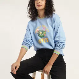 Levi's Blue Regular fit Printed Sweatshirt image 4