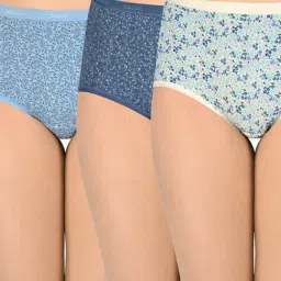 Amante Multicolor Floral Print Brief Panty (Pack Of 3)-picture-11