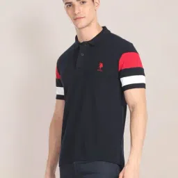 U.S. Polo Assn. Navy Cotton Slim Fit Polo T-Shirt-image-52
