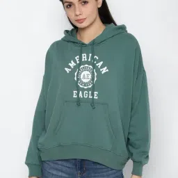 American Eagle Outfitters Green Graphic Print Hoodie-image-87