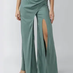 Forever 21 Green Slit Pants-image-31