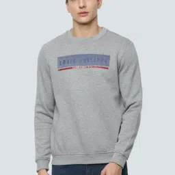 Louis Philippe Sport Grey Regular Fit Printed SweatShirt-image-16