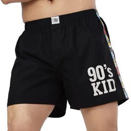 The Souled Store Black Printed Boxer Shorts-picture-45
