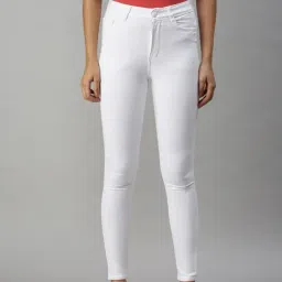 SHOWOFF Casual Slim Fit High-Rise White Jeans-image-49