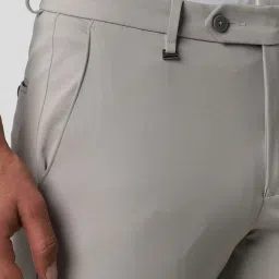 Van Heusen Grey Slim Fit Trousers image 4