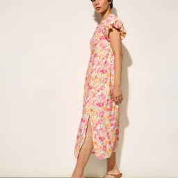 Only Pink Print Fit & Flare Dress image 4