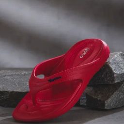 Yoho Women's Accupressure Floats Red Flip Flops-picture-45