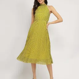 FableStreet Yellow Printed Casual dress image 4