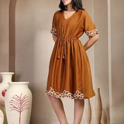 Tzelynn Bohemian Embroidered Fit & Flare Dress image 2