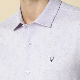 Allen Solly Purple Cotton Slim Fit Printed Shirts image 4