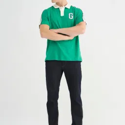 Gant Mens Green Polo Collar Short Sleeve Brand Logo T-Shirt image 4