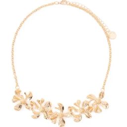 Forever New Gold Fable Flower Petal Necklace-image-100