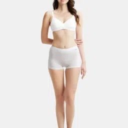 Jockey White Full Coverage Wireless Beginner's Bra image 4