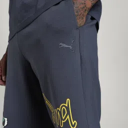 Puma Grey Cotton Regular Fit Printed Sports Shorts image 4