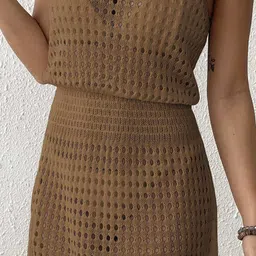 StyleCast x Revolte Crepe Fit & Flare Dress image 5