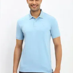 Allen Solly Blue Cotton Regular Fit Polo T-Shirt-picture-38