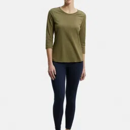 Jockey AW87 Women's Super Combed Cotton Elastane Stretch Leggings with Ultrasoft Waistband image 4