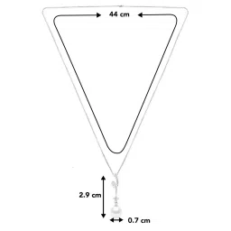 Peora Silver-Plated Cubic Zirconia & Pearl Studded Pendant Chain Necklace image 4