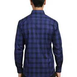 Allen Solly Navy Cotton Slim Fit Checks Shirt image 2