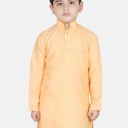SG YUVRAJ Boys Orange Solid Straight Kurta-picture-32