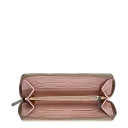 Caprese Dorrita Taupe Faux Leather Textured Zip Around Wallet image 4