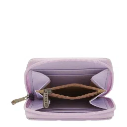 Caprese Nettie Lilac Faux Leather Textured Zip Around Wallet image 4