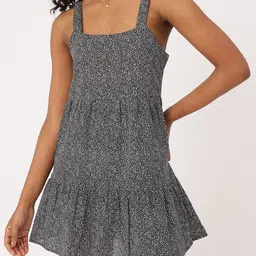 DressBerry Glitch Glam Printed Tiered Mini Dress image 1