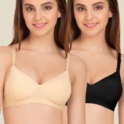 Tweens Beige & Black Padded Bra (Pack Of 2) image 1